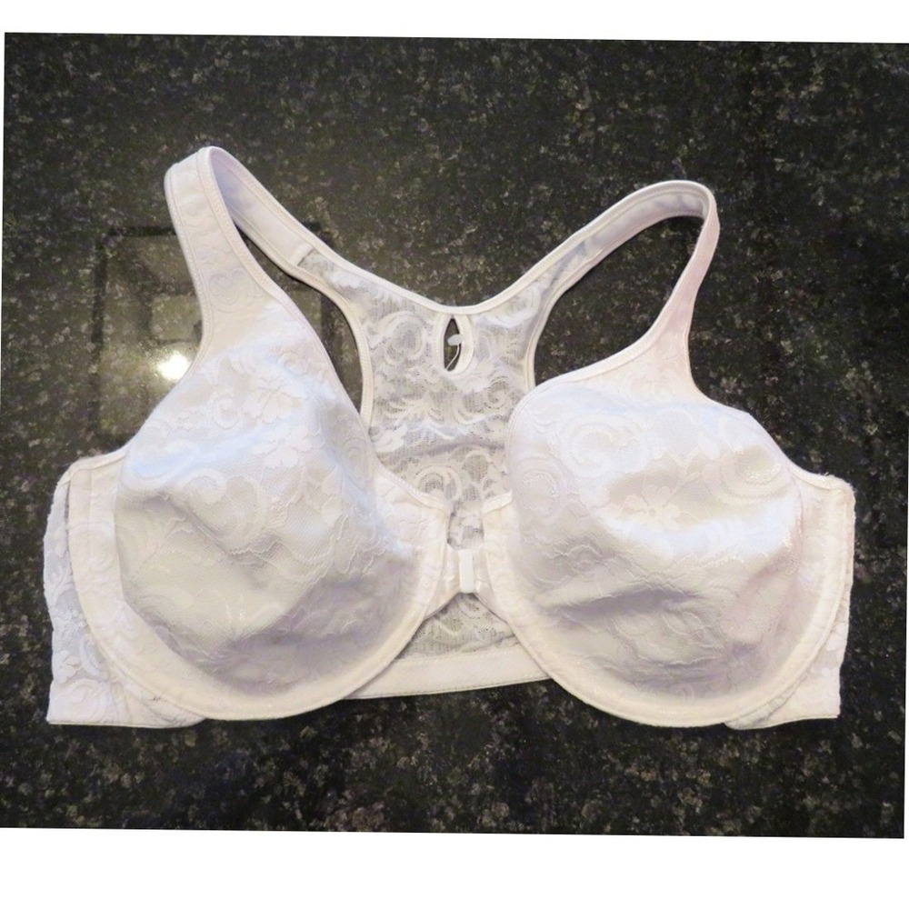 Vanity Fair Lace Racerback Bra Light Lining Underwire 40C Like New